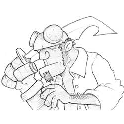 Dessin à colorier: Hellboy (Super-héros et Super-vilains) #78612 - Coloriages à Imprimer Gratuits