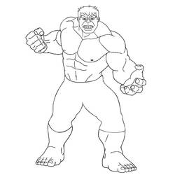 Dessin à colorier: Hulk (Super-héros et Super-vilains) #177336 - Coloriages à Imprimer Gratuits