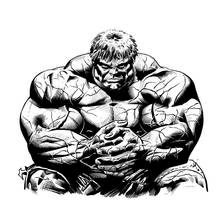 Dessin à colorier: Hulk (Super-héros et Super-vilains) #79036 - Coloriages à Imprimer Gratuits