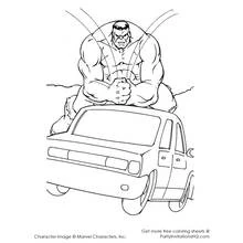Dessin à colorier: Hulk (Super-héros et Super-vilains) #79063 - Coloriages à Imprimer Gratuits