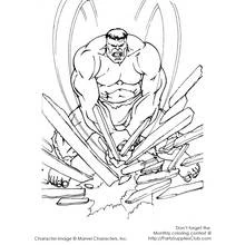 Dessin à colorier: Hulk (Super-héros et Super-vilains) #79068 - Coloriages à Imprimer Gratuits