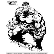 Dessin à colorier: Hulk (Super-héros et Super-vilains) #79124 - Coloriages à Imprimer Gratuits