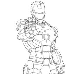 Coloriage Iron Man (Super-héros et Super-vilains) #177283 à imprimer et colorier