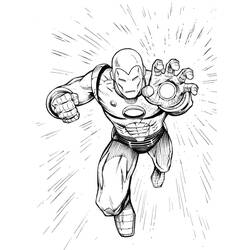 Coloriage Iron Man (Super-héros et Super-vilains) #177285 à imprimer et colorier