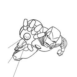 Coloriage Iron Man (Super-héros et Super-vilains) #177288 à imprimer et colorier