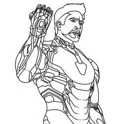 Coloriage Iron Man (Super-héros et Super-vilains) #177298 à imprimer et colorier