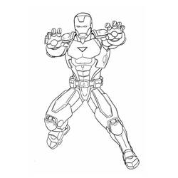 Coloriage Iron Man (Super-héros et Super-vilains) #177305 à imprimer et colorier