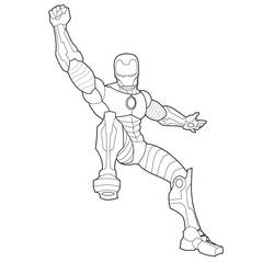 Coloriage Iron Man (Super-héros et Super-vilains) #177308 à imprimer et colorier
