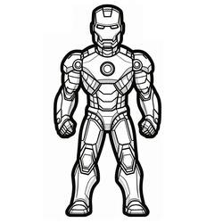 Coloriage Iron Man (Super-héros et Super-vilains) #220035 à imprimer et colorier