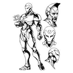Dessin à colorier: Iron Man (Super-héros et Super-vilains) #80525 - Coloriages à Imprimer Gratuits