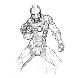 Dessin à colorier: Iron Man (Super-héros et Super-vilains) #80535 - Coloriages à Imprimer Gratuits