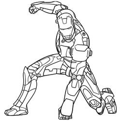 Dessin à colorier: Iron Man (Super-héros et Super-vilains) #80537 - Coloriages à Imprimer Gratuits