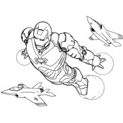 Dessin à colorier: Iron Man (Super-héros et Super-vilains) #80546 - Coloriages à Imprimer Gratuits