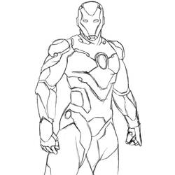 Dessin à colorier: Iron Man (Super-héros et Super-vilains) #80548 - Coloriages à Imprimer Gratuits