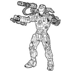 Dessin à colorier: Iron Man (Super-héros et Super-vilains) #80577 - Coloriages à Imprimer Gratuits