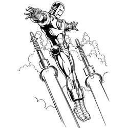 Dessin à colorier: Iron Man (Super-héros et Super-vilains) #80599 - Coloriages à Imprimer Gratuits