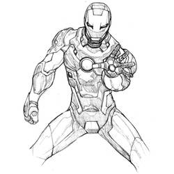 Dessin à colorier: Iron Man (Super-héros et Super-vilains) #80627 - Coloriages à Imprimer Gratuits