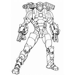 Dessin à colorier: Iron Man (Super-héros et Super-vilains) #80666 - Coloriages à Imprimer Gratuits
