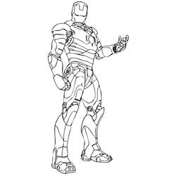 Dessin à colorier: Iron Man (Super-héros et Super-vilains) #80667 - Coloriages à Imprimer Gratuits