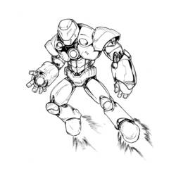 Dessin à colorier: Iron Man (Super-héros et Super-vilains) #80672 - Coloriages à Imprimer Gratuits