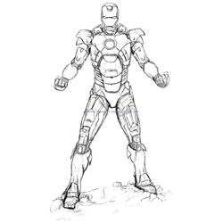 Dessin à colorier: Iron Man (Super-héros et Super-vilains) #80701 - Coloriages à Imprimer Gratuits