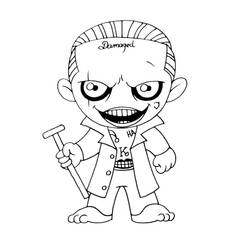 Dessin à colorier: Joker (Super-héros et Super-vilains) #202126 - Coloriages à Imprimer Gratuits