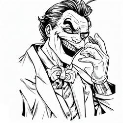 Dessin à colorier: Joker (Super-héros et Super-vilains) #202130 - Coloriages à Imprimer Gratuits
