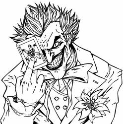 Dessin à colorier: Joker (Super-héros et Super-vilains) #202143 - Coloriages à Imprimer Gratuits