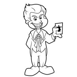 Dessin à colorier: Joker (Super-héros et Super-vilains) #202155 - Coloriages à Imprimer Gratuits