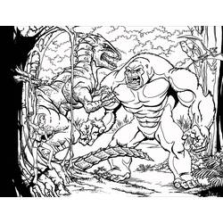 Dessin à colorier: King Kong (Super-héros et Super-vilains) #203370 - Coloriages à Imprimer Gratuits