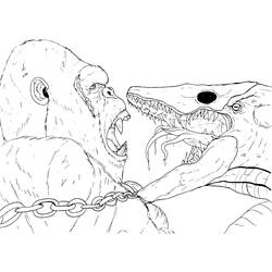 Dessin à colorier: King Kong (Super-héros et Super-vilains) #203371 - Coloriages à Imprimer Gratuits