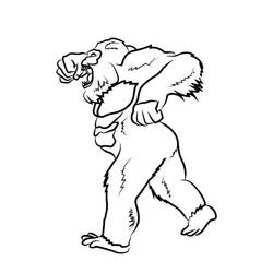 Dessin à colorier: King Kong (Super-héros et Super-vilains) #203372 - Coloriages à Imprimer Gratuits