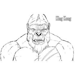 Dessin à colorier: King Kong (Super-héros et Super-vilains) #203377 - Coloriages à Imprimer Gratuits
