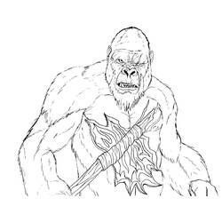 Dessin à colorier: King Kong (Super-héros et Super-vilains) #203378 - Coloriages à Imprimer Gratuits