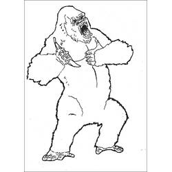 Dessin à colorier: King Kong (Super-héros et Super-vilains) #203379 - Coloriages à Imprimer Gratuits