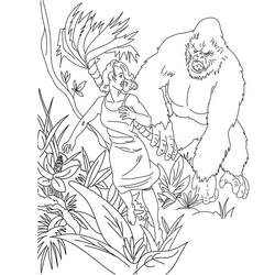 Dessin à colorier: King Kong (Super-héros et Super-vilains) #203380 - Coloriages à Imprimer Gratuits