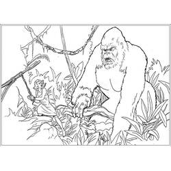 Dessin à colorier: King Kong (Super-héros et Super-vilains) #203383 - Coloriages à Imprimer Gratuits