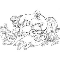 Dessin à colorier: King Kong (Super-héros et Super-vilains) #203384 - Coloriages à Imprimer Gratuits
