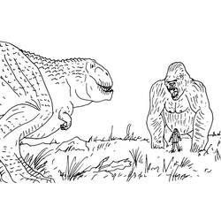 Dessin à colorier: King Kong (Super-héros et Super-vilains) #203385 - Coloriages à Imprimer Gratuits