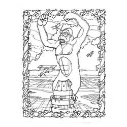 Dessin à colorier: King Kong (Super-héros et Super-vilains) #203386 - Coloriages à Imprimer Gratuits