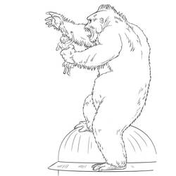 Dessin à colorier: King Kong (Super-héros et Super-vilains) #203388 - Coloriages à Imprimer Gratuits