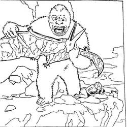 Dessin à colorier: King Kong (Super-héros et Super-vilains) #203390 - Coloriages à Imprimer Gratuits