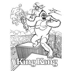 Dessin à colorier: King Kong (Super-héros et Super-vilains) #203391 - Coloriages à Imprimer Gratuits