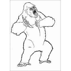 Dessin à colorier: King Kong (Super-héros et Super-vilains) #79137 - Coloriages à Imprimer Gratuits