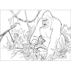 Dessin à colorier: King Kong (Super-héros et Super-vilains) #79138 - Coloriages à Imprimer Gratuits
