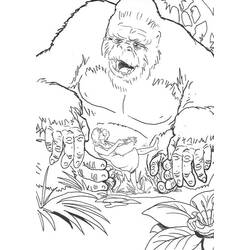 Dessin à colorier: King Kong (Super-héros et Super-vilains) #79202 - Coloriages à Imprimer Gratuits