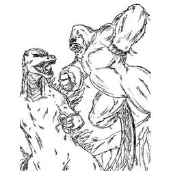 Dessin à colorier: King Kong (Super-héros et Super-vilains) #79277 - Coloriages à Imprimer Gratuits