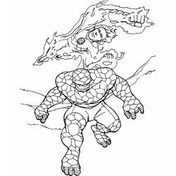 Dessin à colorier: La Chose (Super-héros et Super-vilains) #81969 - Coloriages à Imprimer Gratuits