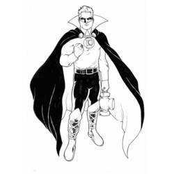Dessin à colorier: Lanterne Verte (Super-héros et Super-vilains) #81435 - Coloriages à Imprimer Gratuits