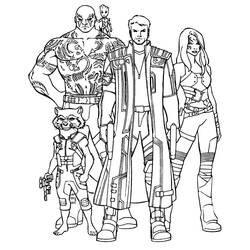 Dessin à colorier: Les Gardiens de la Galaxie (Super-héros et Super-vilains) #211185 - Coloriages à Imprimer Gratuits